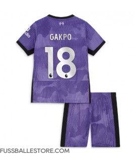 Günstige Liverpool Cody Gakpo #18 3rd trikot Kinder 2023-24 Kurzarm (+ Kurze Hosen)